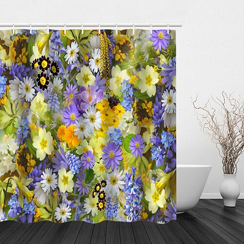 

Bathroom Shower Curtains & Hooks Casual Polyester Waterproof 70 Inch