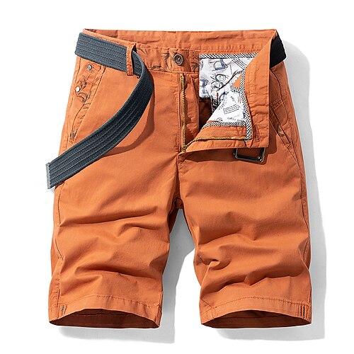 

Men's Cargo Shorts Solid Colored Cargo Shorts Shorts Khaki Light Grey