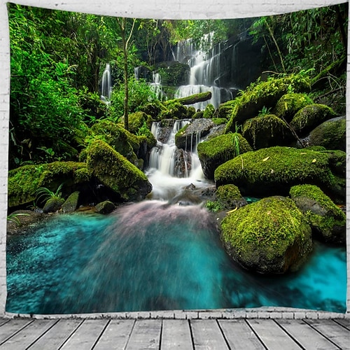 

Majestic Waterfall Scenery Wall Tapestry Art Decor Blanket Curtain Hanging Home Bedroom Living Room