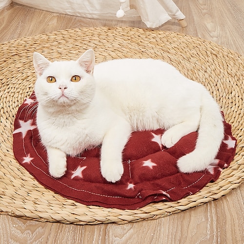 

Dog Cat Pets Cat Beds Dog Bed Mat Pet Sleeping Nest Stars Pumpkin Shaped Portable Foldable Washable Dual-use Mat Nylon for Large Medium Small Dogs and Cats