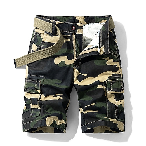 

Men's Hiking Shorts Hiking Cargo Shorts Military Camo Summer Outdoor 12 Ripstop Multi-Pockets Quick Dry Multi Pockets Cotton Knee Length Shorts Yellow Grey Green Work Hunting Fishing 28 29 30 31 32