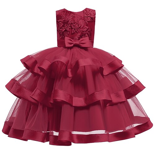 

Bambino Da ragazza Vestito Jacquard Sopra il ginocchio Vestito Feste A pieghe Senza maniche stile sveglio Vestito 3-12 anni Blu Rosa Come nell'immagine