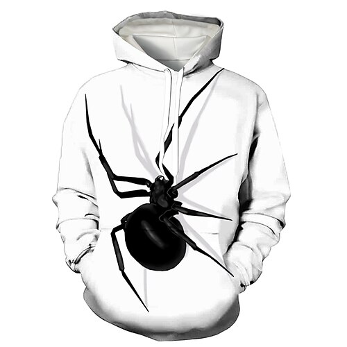 

Men's Pullover Hoodie Sweatshirt Graphic Prints Animal Print Hooded Weekend 3D Print Casual Hoodies Sweatshirts Long Sleeve White