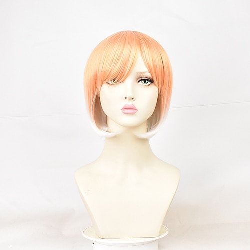 

Cosplay Costume Wig Synthetic Wig Curly Asymmetrical Wig Short Orange Synthetic Hair Women's Party Fashion Comfy White Orange