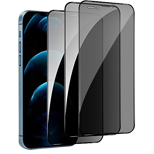 

[3/5PCS] Privacy Anti-Spy Front Screen Protector For iPhone 13 12 Pro Max mini 11 Pro Max SE 2020 XR X XS Max 8 7 Plus High Definition (HD) Tempered Glass