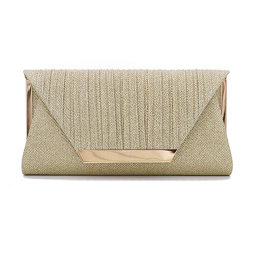 

womens elegant metal flap clutch bag evening bag purse with detachable chain for wedding party