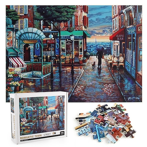 

1000 pcs Landscape Jigsaw Puzzle Educational Toy Gift Adorable Decompression Toys Parent-Teenager Interaction Cardboard Paper Teenager Adults' Toy Gift