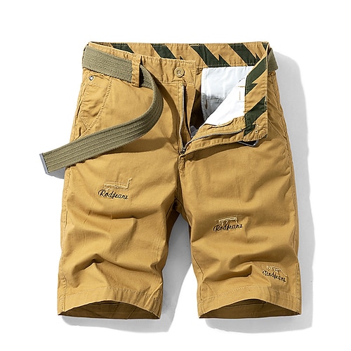 

Per uomo Pantaloncini modello cargo Bermuda Pantaloncini da lavoro Tasche Liscio Lunghezza del ginocchio Esterno Giornaliero Per uscire Misto cotone Essenziale Di tendenza Nero Verde militare Media