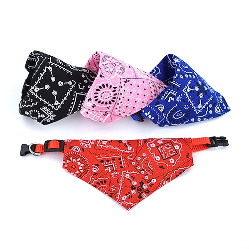 

Hunder Katter Tøy Krave Bandana og hatter Slips / Sløyfer Pustende justerbar Fleksibel Holdbar utendørs Vandring Blomstermønster Nylon Liten hund Rød Blå Rosa Svart