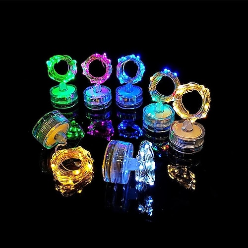 

Outdoor LED String Light IP68 2M 20LED Candle Submersible LED Lamp Copper Wire String Light Underwater for Vase Bottle Fish Tank Aquarium Light Outdoor Activity and Adventure