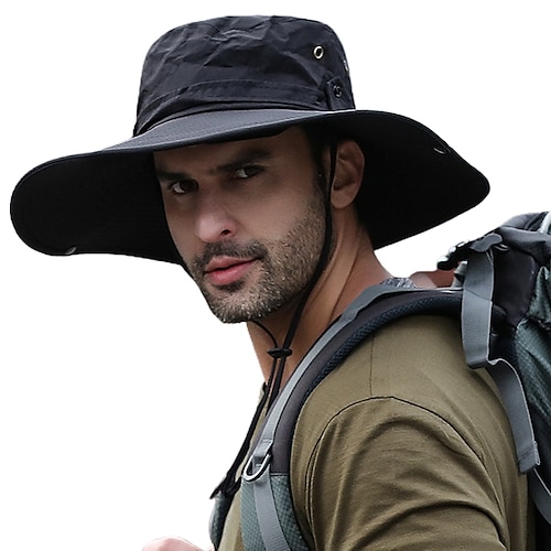 Men's Bucket Hat Sun Hat UPF50+ Fishing Hat Hiking Hat Wide Brim
