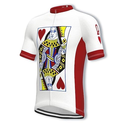 

21Grams Men's Cycling Jersey Short Sleeve Bike Jersey Top with 3 Rear Pockets Mountain Bike MTB Road Bike Cycling Breathable Quick Dry Moisture Wicking Soft White Graphic Polyester Spandex Sports