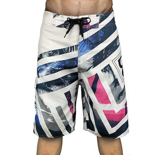 

Men's Swim Shorts Swim Trunks Board Shorts Bottoms Breathable Quick Dry Drawstring With Pockets - Swimming Surfing Beach Water Sports Floral / Botanical Summer