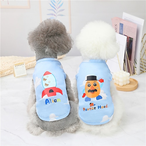 

Dog Cat Shirt / T-Shirt Vest Airplane Basic Adorable Cute Dailywear Casual / Daily Dog Clothes Puppy Clothes Dog Outfits Breathable Yellow Red Costume for Girl and Boy Dog Polyster S M L XL XXL