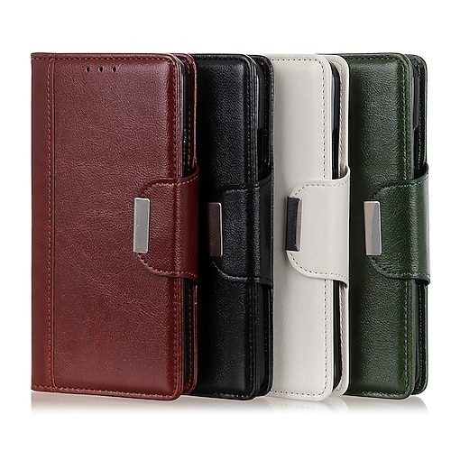 

Phone Case For Samsung Galaxy Full Body Case Leather Wallet Card S22 S21 Plus S22 S21 Ultra S22 S21 A32 A42 S20 S20 Plus S20 ultra S20 FE A51 Wallet Card Holder Shockproof Solid Color PU Leather