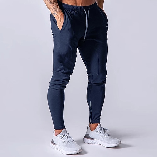 

Per uomo Pantaloni da jogger Pantaloni della tuta A cordoncino Cerniere alla caviglia Pantaloni Esterno Athleisure Inverno Cotone Traspirante Morbido Asciugatura rapida Fitness Allenamento in