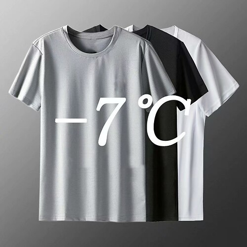 

Men's T shirt Hiking Tee shirt Short Sleeve Tee Tshirt Top Outdoor Quick Dry Lightweight Breathable Sweat wicking Spring Summer White Black Gray Fishing Climbing Camping / Hiking / Caving