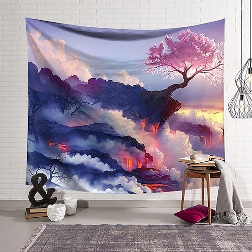 

Nature Landscape Wall Tapestry Art Decor Blanket Curtain Hanging Home Bedroom Living Room Decoration Modern Colourful