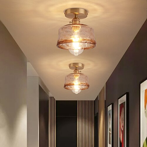 

14 cm Single Design Pendant Light Glass Glass Brass Electroplated Modern Nordic Style 110-120V 220-240V