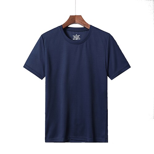 

Women's Men's T shirt Hiking Tee shirt Short Sleeve Crew Neck Tee Tshirt Top Outdoor Quick Dry Lightweight Breathable Soft Autumn / Fall Spring Summer Polyester Solid Color White Black Blue Fishing