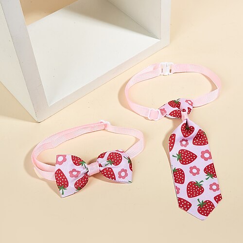 

Dog Cat Necklace Tie / Bow Tie Bowknot Strawberry Elegant Hawaiian Sweet Dailywear Casual / Daily Dog Clothes Puppy Clothes Dog Outfits Breathable Pink Costume for Girl and Boy Dog Cotton M