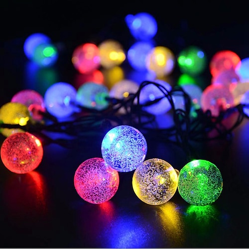 

Outdoor Solar String Light LED String Light Solar Powered 6.5m 30 LEDs Set Wedding Party Patio Christmas New Year Holiday Warm White White Multi Color LED Solar Garden Light