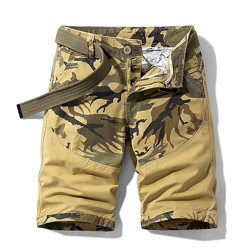 

Men's Cargo Shorts Hiking Shorts Military Camo Summer Outdoor 10"" Ripstop Breathable Soft Wear Resistance Shorts Knee Length Army Green Dark Gray Cotton Work Hunting Fishing 28 29 30 31 32