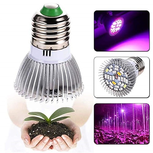 Full Spectrum LED Grow Light E27/GU10/E14 Bulb - UV Black Light & IR 28  LEDs for Greenhouse & Plant Growing Set of 4/6 2026 - $35.24