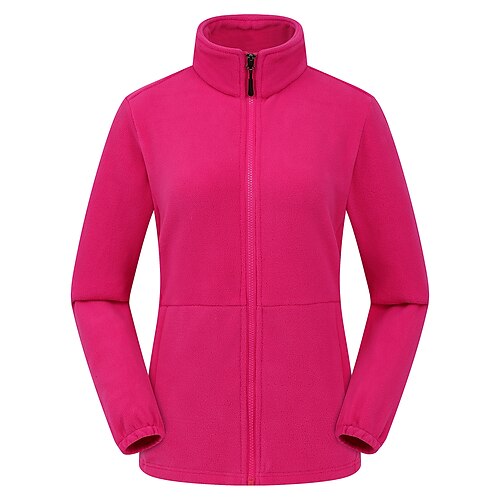 

Women's Hiking Fleece Jacket Fleece Winter Outdoor Thermal Warm Windproof Fleece Lining Warm Outerwear Winter Fleece Jacket Trench Coat Skiing Ski / Snowboard Fishing Lake blue Violet Black Dark Red