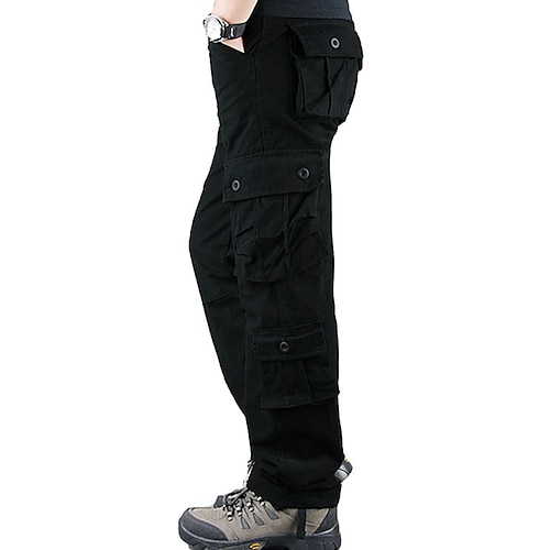 Brave Soul Mens Cargo TrousersLightweight Multi Pocket Camo Trekking Pant 