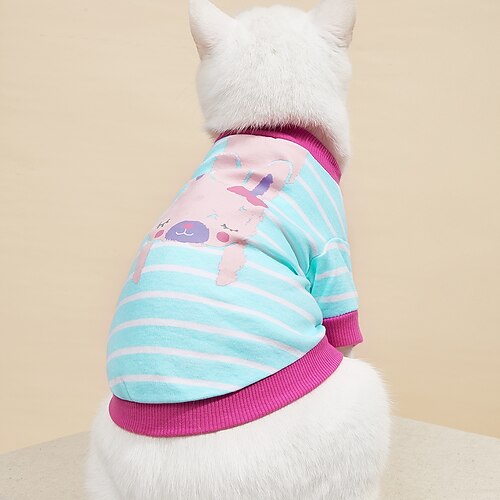 

Dog Cat Shirt / T-Shirt Vest Stripes Animal Basic Adorable Cute Dailywear Casual / Daily Dog Clothes Puppy Clothes Dog Outfits Breathable Red Blue Orange Costume for Girl and Boy Dog 100% Cotton XS S