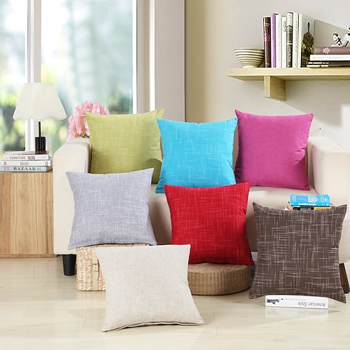 

1 Pc Solid Colored Cushion Cover 40x40cm/45x45cm/50x50cm for Sofa Bedroom