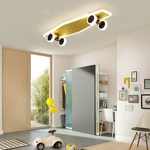 

60 cm LED Ceiling Light Dimmable Skateboard Design Flush Mount Lights Metal Fairytale Theme Novelty Stylish Painted Finishes Artistic LED 220-240V