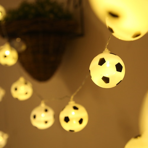  LED Football String Lights Euro Cup 3M 1.5M Battery or USB Operation World Cup DIY Football Fairy Lights Bar KTV Club Party Children's Room Decoration