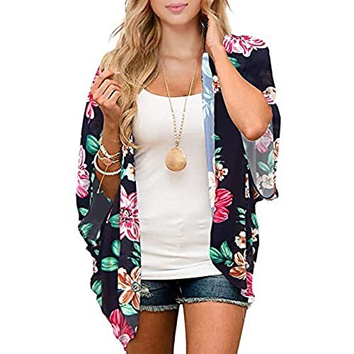 

Women's Swimwear Cover Up Beach Top Plus Size Swimsuit for Big Busts Print Grey1 Black 1 Navy 1 Messy leaves Flower on white 2 Bathing Suits Modern Casual