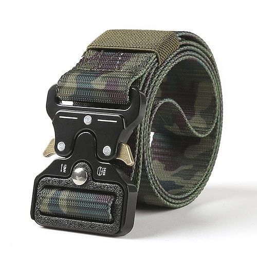 

Men's Military Tactical Belt Breathable Wearable Protective for Camo Nylon Spring Summer Autumn / Solid Colored