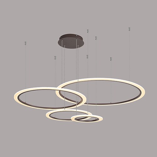 

LED Pendant Light Dimmable Modern Circular Ring Led Pendant Lights Chandeliers Light Lamp Nordic Golden Lustre Hanging Light Home Decoration Fixture for Living Dining Room Kitchen 110-240V