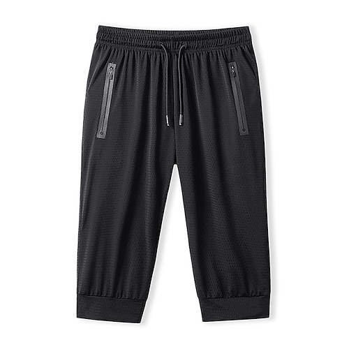 

Men's Hiking Shorts Summer Outdoor Breathable Quick Dry Lightweight Wear Resistance Shorts Capri Pants Below Knee 9550 Mesh Air Conditioning Cropped Pants 9550 warp knitted ice silk cropped pants