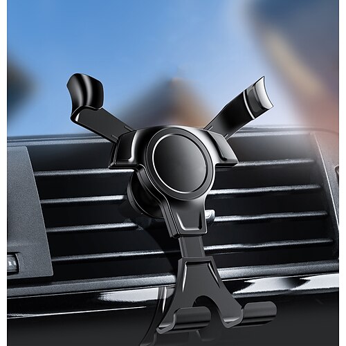 

Phone Holder Stand Mount Car Air Vent Outlet Grille Outlet Type Aluminum Alloy Phone Accessory iPhone 12 11 Pro Xs Xs Max Xr X 8 Samsung Glaxy S21 S20 Note20