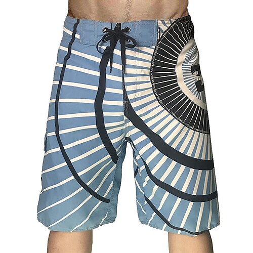 

Men's Swim Shorts Swim Trunks Board Shorts Bottoms Breathable Quick Dry Drawstring With Pockets - Swimming Surfing Beach Water Sports Stripes Summer