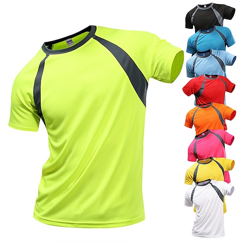 

Women's Men's Running T-Shirt Hunting T-shirt Tee shirt Solid Colored Short Sleeve Outdoor Summer Quick Dry Breathable Soft Wicking Top Cotton Camping / Hiking Fishing Running Cycling / Bike Light