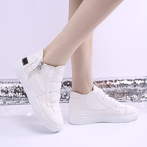 Per donna Unisex Scarpe da ginnastica Scarpe di tela Zeppa Punta tonda Di  corda Banda elastica A scacchi Bianco Nero Grigio del 2022 a US $29.49