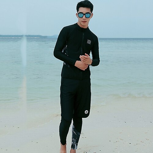 

Men's Rashguard Swimsuit Spandex Swimwear Bathing Suit UV Sun Protection UPF50 Breathable Long Sleeve 3-Piece - Swimming Surfing Water Sports Autumn / Fall Spring Summer / Quick Dry / Quick Dry