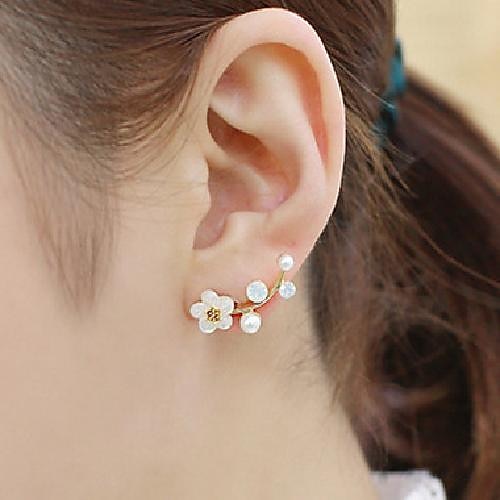 

shell earrings shell flower pearl earrings simple branch earrings earrings women