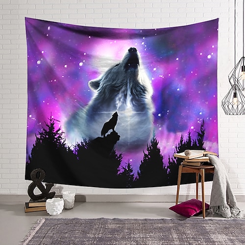 

Wall Tapestry Art Decor Blanket Curtain Hanging Home Bedroom Living Room Decoration Polyester Wolf