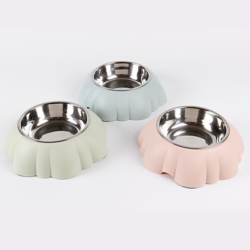 

Dog Cat Bowls & Water Bottles / Feeding Bowl / Dog Cat Bowls Stainless steel Durable No-Spill Solid Colored Blue Pink Green Bowls & Feeding