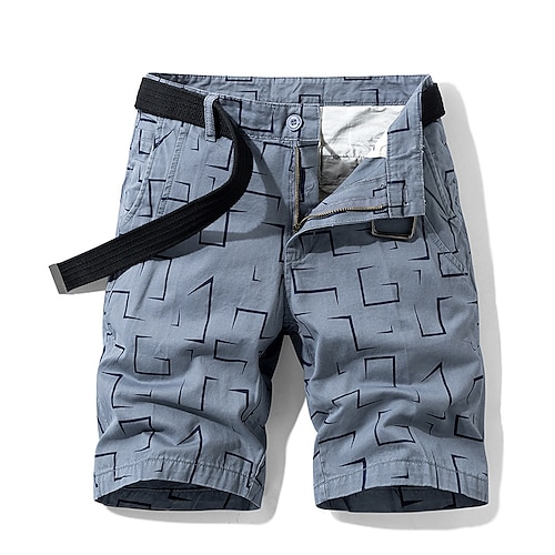 

Herre Shorts med lommer Bermuda shorts Arbejdsshorts Lomme Geometrisk Knælængde udendørs Daglig I-byen-tøj Bomuldsblanding Basale Mode Sort militærgrøn Mikroelastisk