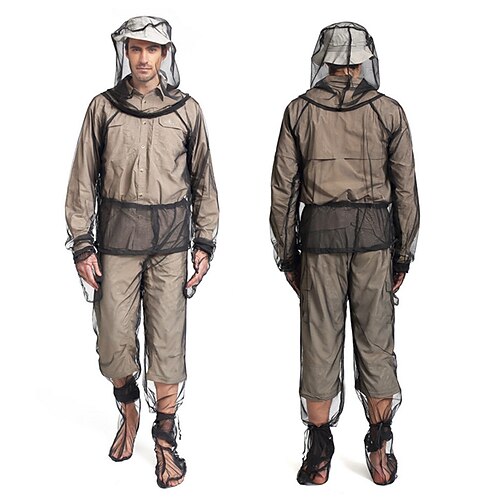 

Men's Women's Mosquito Head Net Hat Mosquito Suit Summer Outdoor Portable UV Sun Protection Anti-Mosquito Quick Dry Jacket Top Clothing Suit Fishing Climbing Running Anti-mosquito four-piece suit