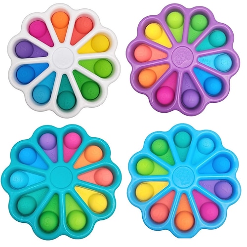 

1 pc Fidget Simple Dimple Toy Flower Fidget Toys Stress Relief Hand Toys Early Educational for Boy Girl Adults Anxiety Autism Toys