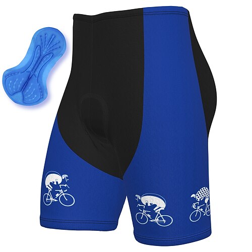 

21Grams Men's Bike Shorts Cycling Shorts Bike Shorts Pants Mountain Bike MTB Road Bike Cycling Sports Graphic 3D Pad Cycling Breathable Quick Dry Blue Polyester Spandex Clothing Apparel Bike Wear